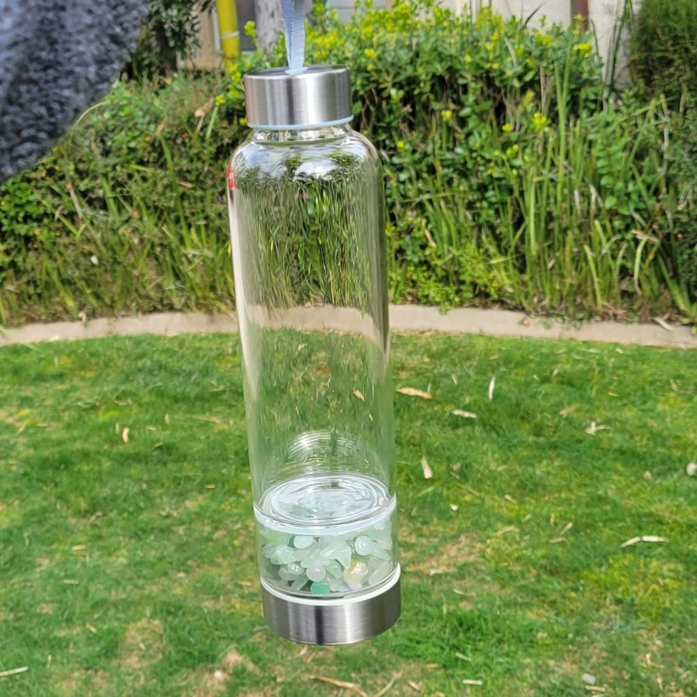 Green Aventurine Crysal Water Bottle